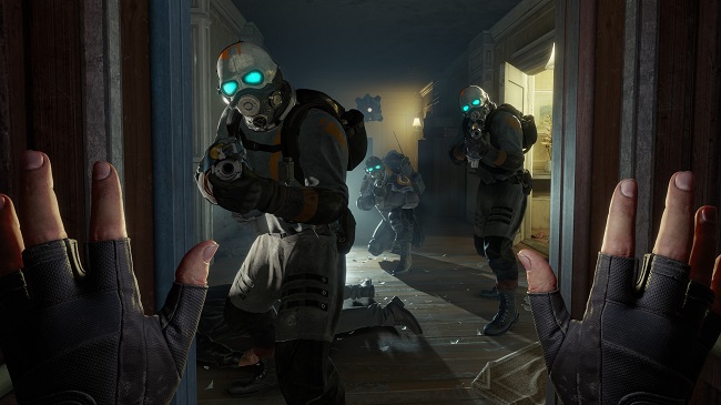 Game capture image from the VR game Half-Life: Alyx