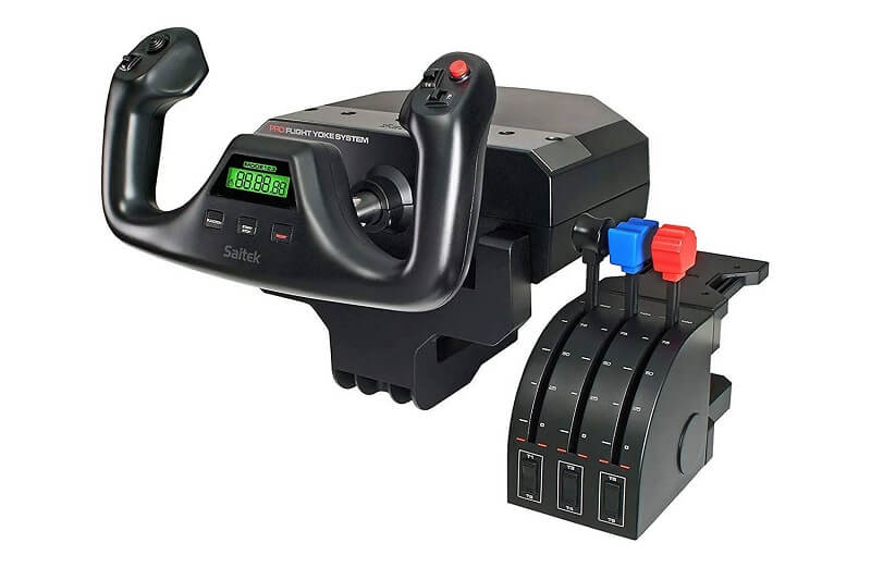 Image of the Logitech G Flight Yoke System with throttle controls