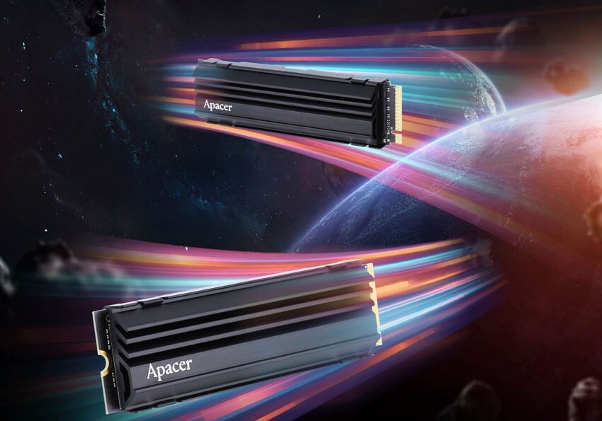 Promotional image of Apacer's PCIe 5 SSDs