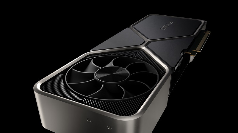 Image showing the fan on top of the RTX 3080 