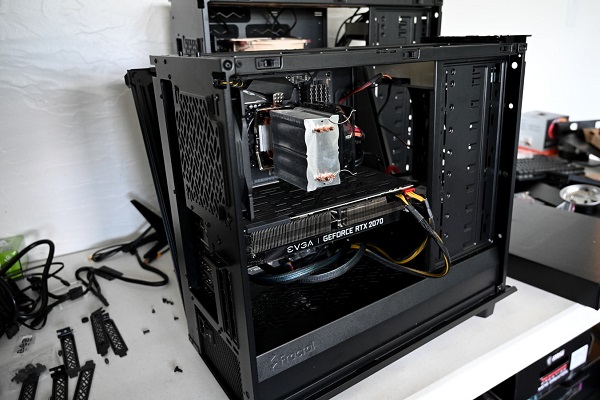 Image of a PC mid-build 