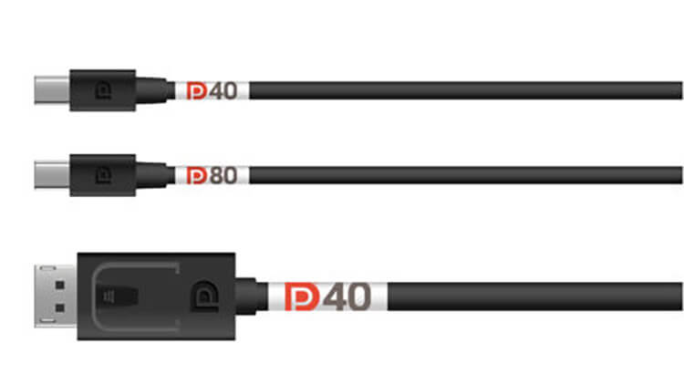 Image comparing the different DisplayPort 2 cables available