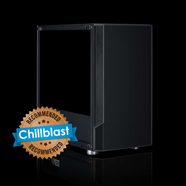 Image of the Chillblast Fusion Pentium G5400 Family PC against a black background