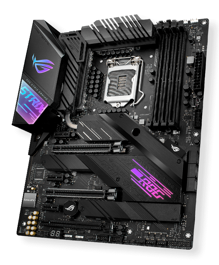Image of the 10th Gen Intel CPU Z490 motherboard by Asus