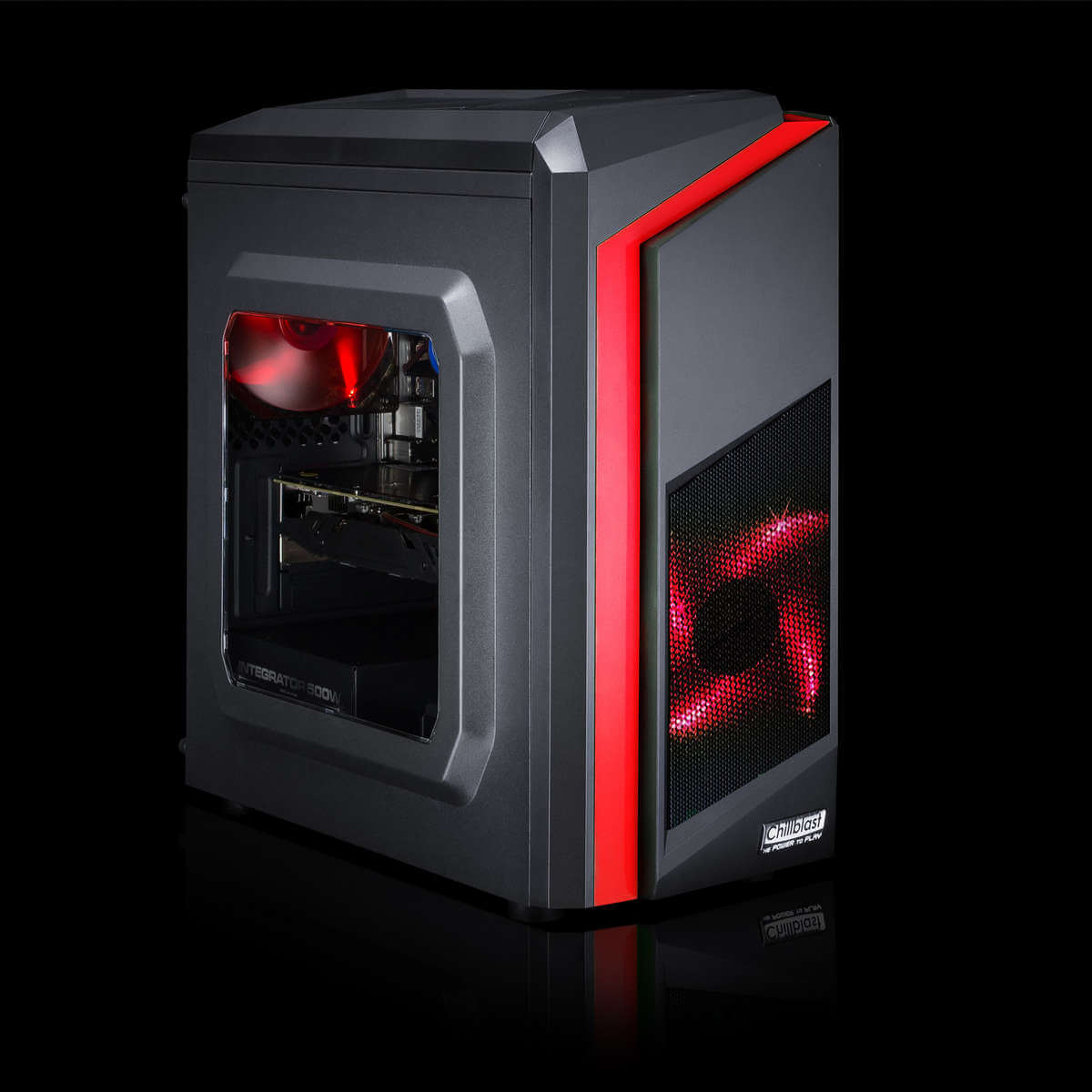 Image of the Chillblast Fusion Imp Gaming PC in front of a dark background.