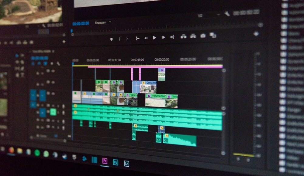 Image of a video editing timeline