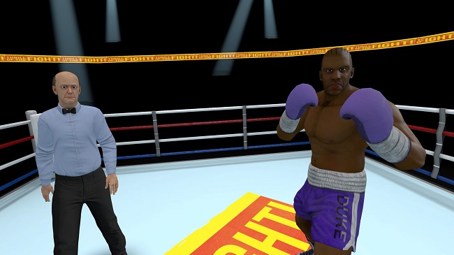 Game capture image from the VR game Thrill of the Fight 