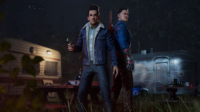 Image of 2 male characters from Evil Dead: The Game