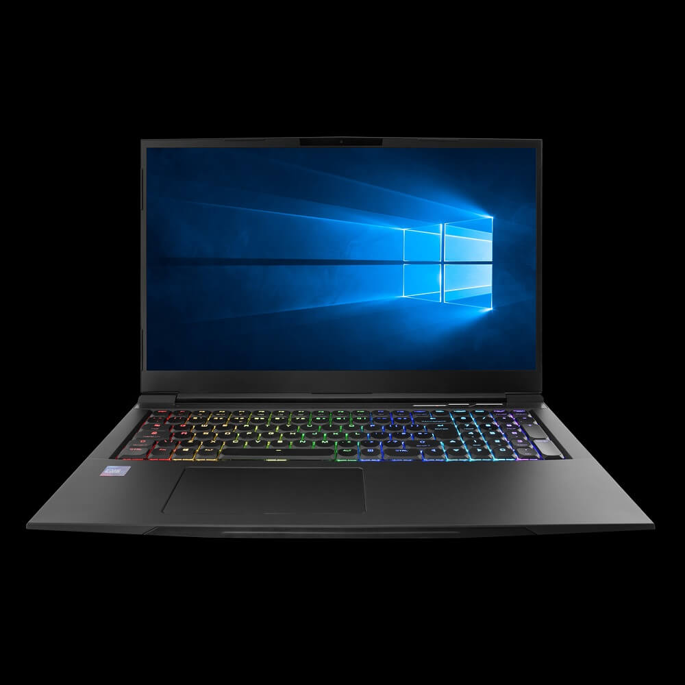 Image of a Chillblast gaming laptop with an RGB keyboard