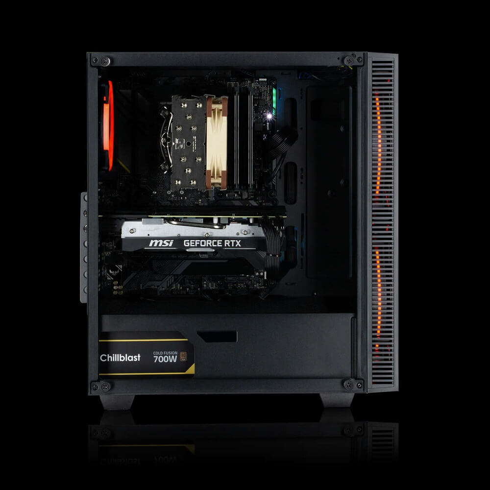 Image of the Chillblast Fusion RTX 2080 Ultimate Custom Gaming PC showing what's inside