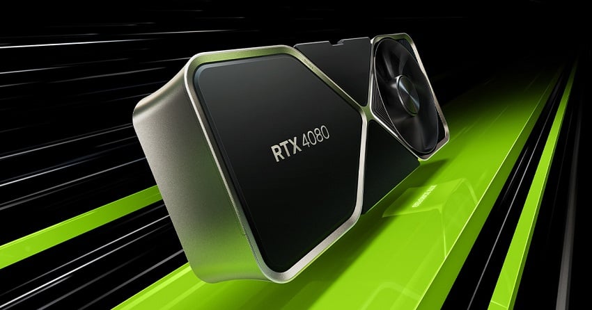 Promotional image of an Nvidia RTX 4080 GPU