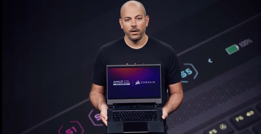 Image from the Corsair laptop segment at Computex 2022