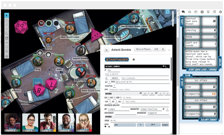 Screenshot of Roll 20