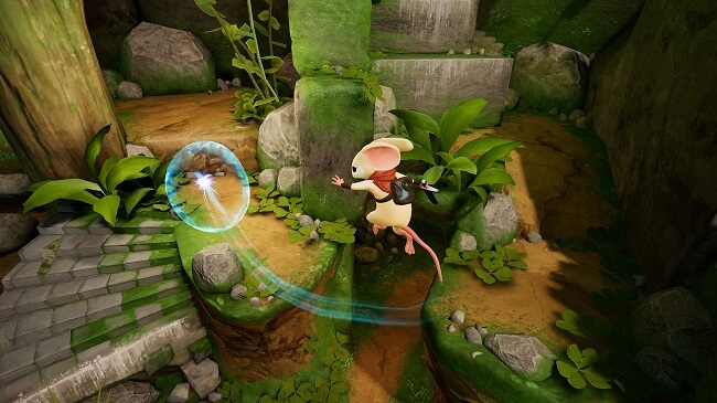 Game capture image from the VR game Moss