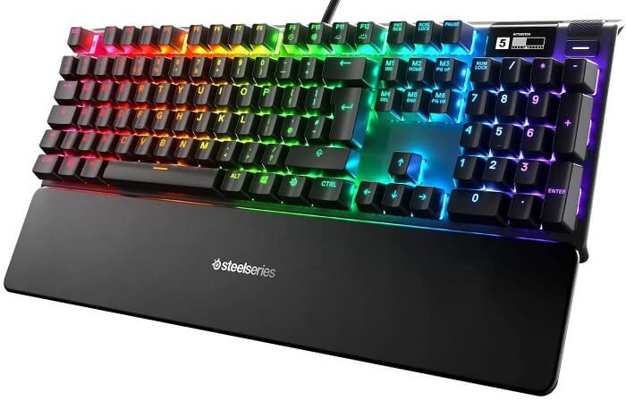 Image of a SteelSeries Apex Pro gaming keyboard