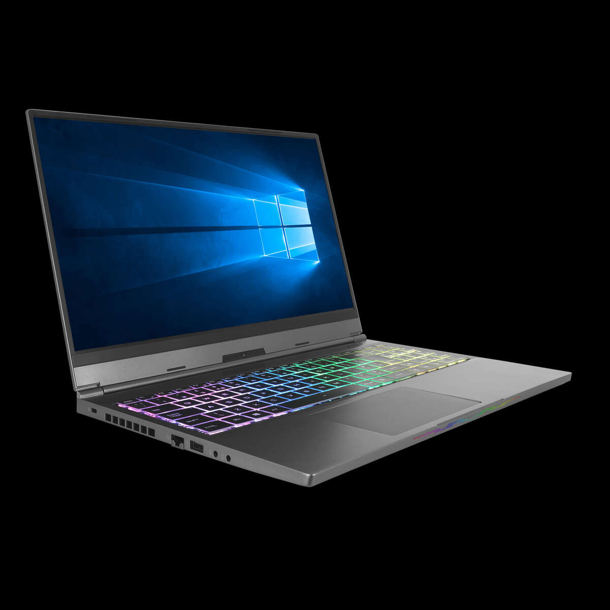 Image of the Chillblast Phantom gaming laptop against a dark background