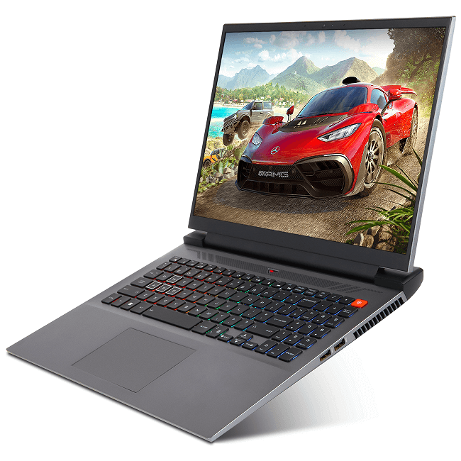 An angled side-on image of the Chillblast Defiant 3080Ti Laptop 